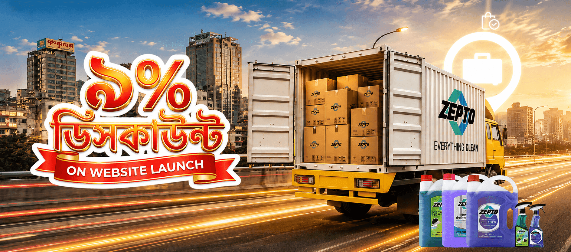 Hero 1 - Cleaning supplies truck